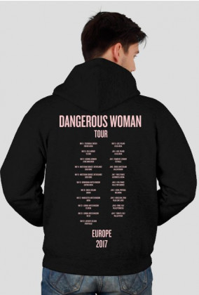 Rozsuwana bluza uniseks z kapturem "Dangerous Woman Tour: Europe"