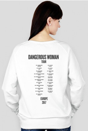 Bluza damska biała "Dangerous Woman Tour: Europe"