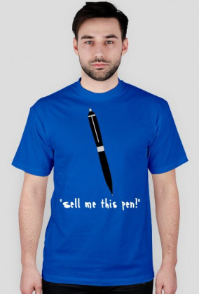 T-shirt "Sell me this pen" Wilk z Wall Street