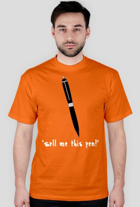 T-shirt "Sell me this pen" Wilk z Wall Street