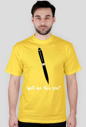 T-shirt "Sell me this pen" Wilk z Wall Street