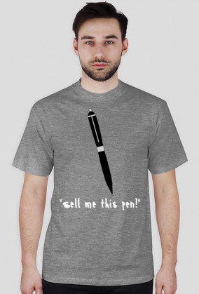 T-shirt "Sell me this pen" Wilk z Wall Street