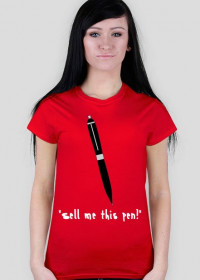 T-shirt "Sell me this pen" Wilk z Wall Street
