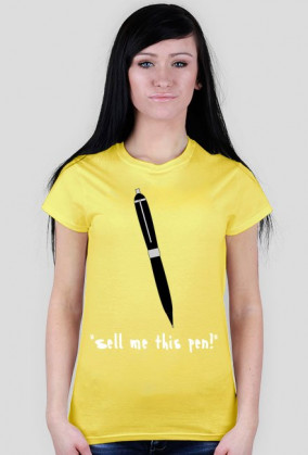 T-shirt "Sell me this pen" Wilk z Wall Street