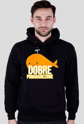 Bluza z Kapturem męska dobre pomarańczowe