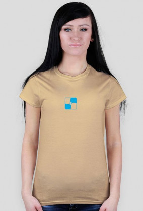 Koszulka damska, różne kolory. Logo z przodu i napis z tyłu.