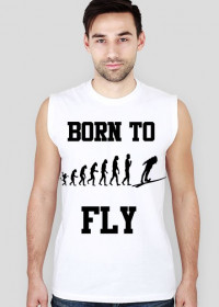 Born To Fly  - koszulka na ramiączkach, czarne nadruki