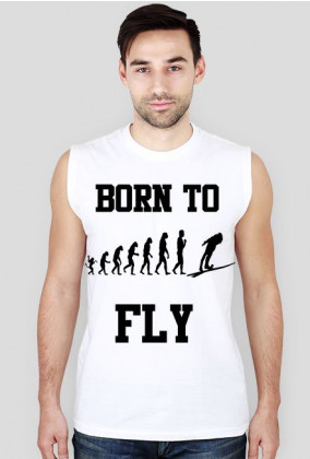 Born To Fly  - koszulka na ramiączkach, czarne nadruki