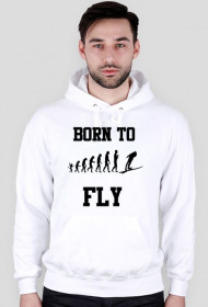 Born To Fly - hoodie, czarne nadruki