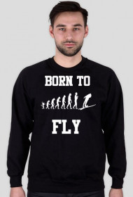 Born To Fly - bluza, białe nadruki
