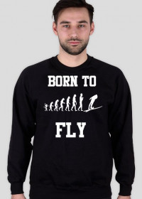 Born To Fly - bluza, białe nadruki