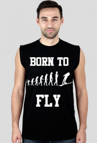 Born To Fly - koszulka na ramiączkach, białe nadruki