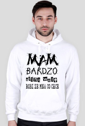 Silna wola. Bluza z kapturem.