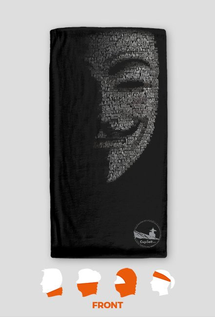 Komin z nadrukiem Anonymous