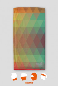 Komin Full Color Full Print - zielono-pomarańczowy