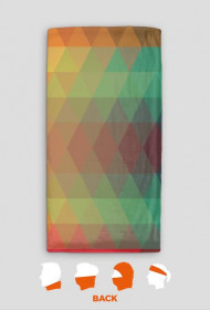 Komin Full Color Full Print - zielono-pomarańczowy