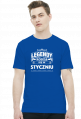 T-shirt legendy rodza sie w styczniu