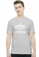 T-shirt legendy rodza sie w styczniu