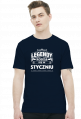 T-shirt legendy rodza sie w styczniu