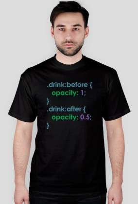 Drink before and after man
