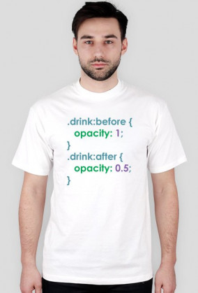 Drink before and after man