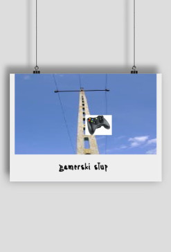plakat gamerski słup