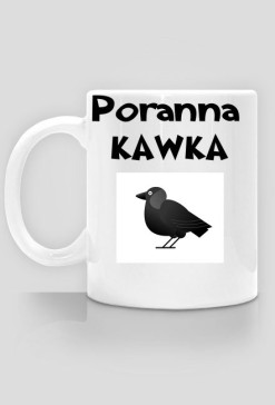Poranna Kawka- kubek, biały