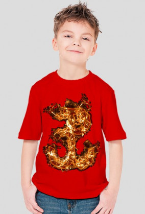 Koszulka dziecięca - ognisty znak PW