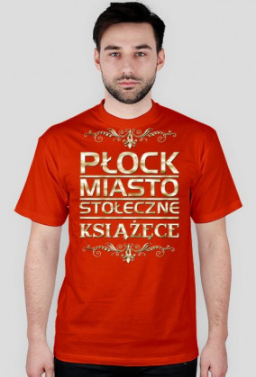 Koszulka męska - Płock miasto stołeczne książęce | złoty styl