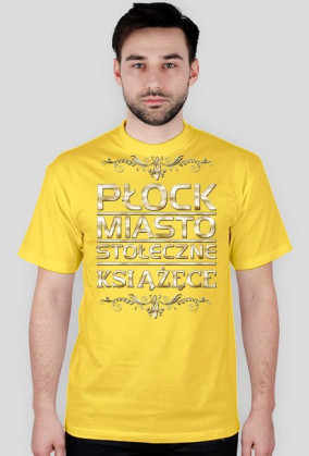 Koszulka męska - Płock miasto stołeczne książęce | złoty styl
