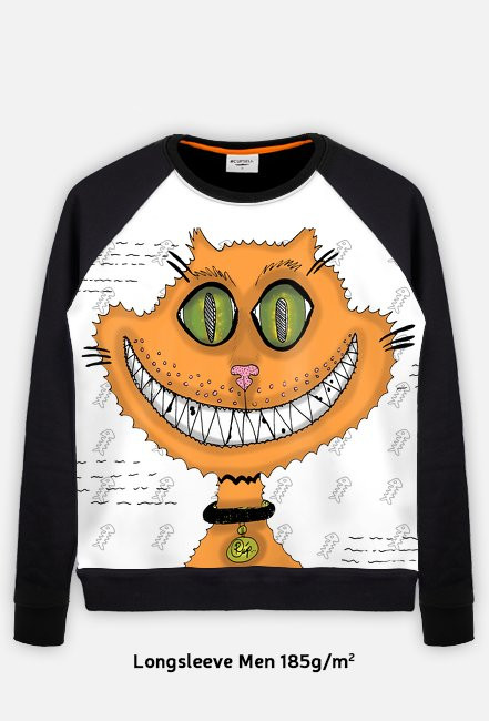 PROMOCJA! Śmiejący się kot! Grin cat! Lekka bluza FullPrint Męska