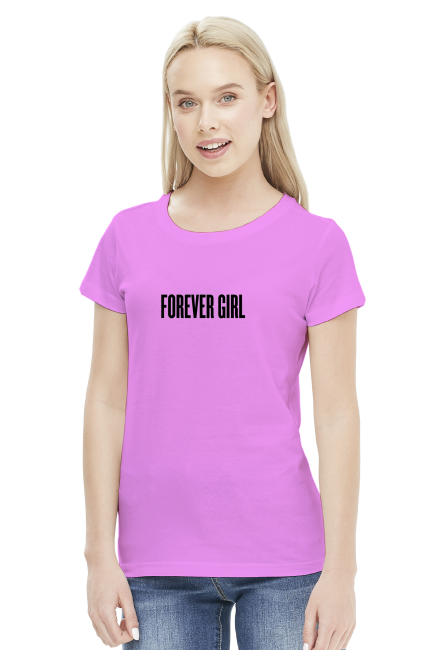 Bluzka Damska - Forever Girl (w kolorach róż i biały)