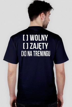 Koszulka []Wolny []zajęty [x]na treningu