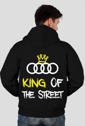 Bluza rozpinana z kapturem "KING OF THE STREET" wszystkie kolory (tyl)