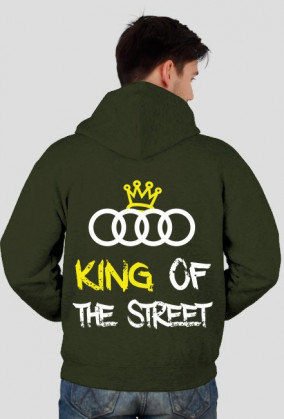 Bluza rozpinana z kapturem "KING OF THE STREET" wszystkie kolory (tyl)