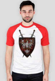 Koszulka męska z kolorowymi rękawami - Grunwald 1410