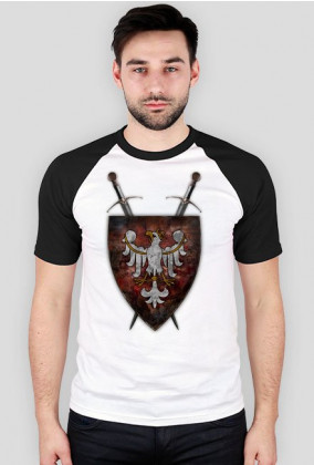 Koszulka męska z kolorowymi rękawami - Grunwald 1410
