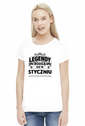 T-shirt Legendy rodza sie w Styczniu