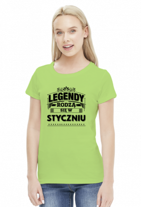 T-shirt Legendy rodza sie w Styczniu