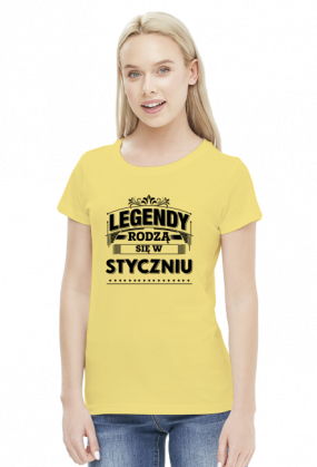 T-shirt Legendy rodza sie w Styczniu