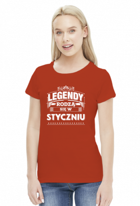 T-shirt Legendy rodza sie w styczniu