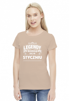 T-shirt Legendy rodza sie w styczniu