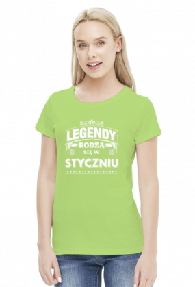 T-shirt Legendy rodza sie w styczniu