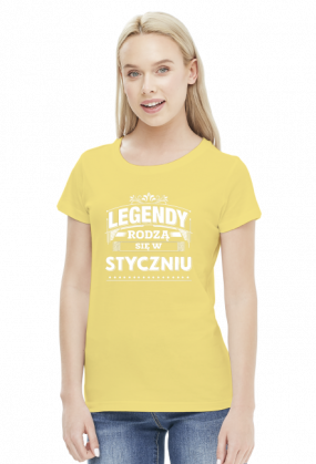 T-shirt Legendy rodza sie w styczniu