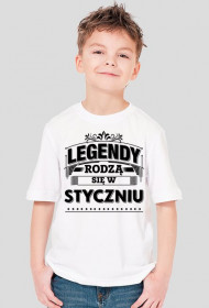 T-shirt Legendy rodza sie w styczniu