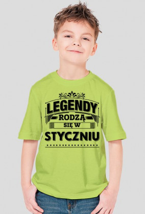 T-shirt Legendy rodza sie w styczniu
