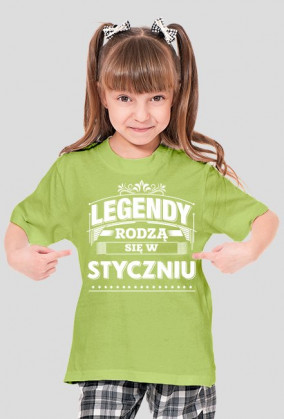 T-shirt legendy rodza sie w styczniu