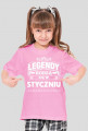 T-shirt legendy rodza sie w styczniu