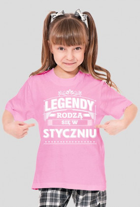 T-shirt legendy rodza sie w styczniu