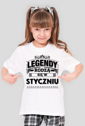 T-shirt legendy rodza sie w styczniu